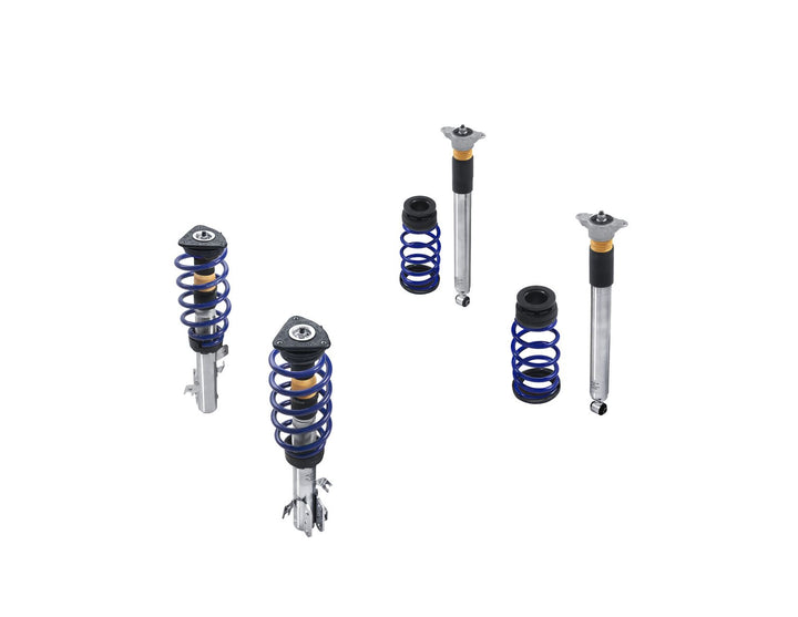 Originale Ford Focus® Kit de suspension avec ressorts hélicoïdaux sur amortisseurs acier inoxydable avec ressorts laqués en bleu Ultramarine