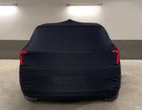 Housse de protection Premium noire/blanche avec logo pour Ford Explorer BEV