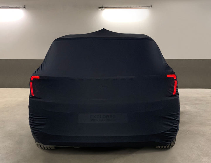 Housse de protection Premium noire/blanche avec logo pour Ford Explorer BEV