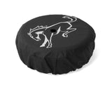 Protection de roue de secours noir avec logo poney Bronco blanc pour Ford Bronco