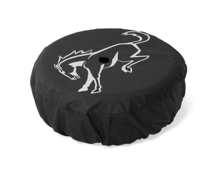 Protection de roue de secours noir avec logo poney Bronco blanc pour Ford Bronco