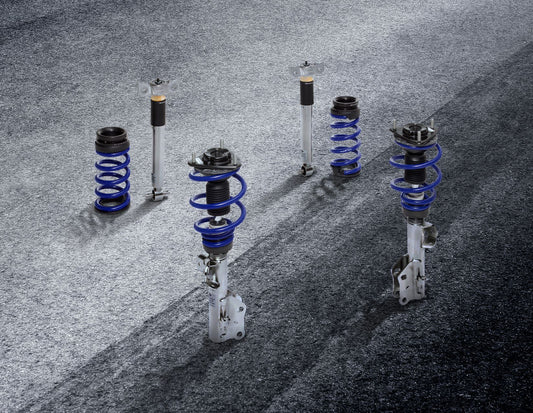 Originale Ford Mustang Kit de suspension avec ressorts hélicoïdaux sur amortisseurs acier inoxydable avec ressorts laqués en bleu Ford Performance