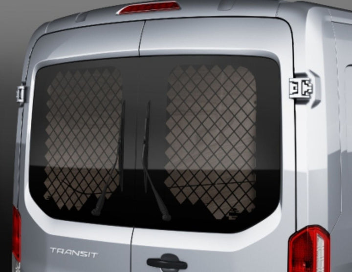 Protection grillagée vitre arrière pour portes arrière battantes Ford Transit