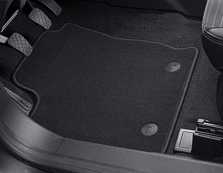 Tapis de sol en moquette avant et arrière noir pour Ford EcoSport