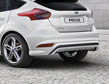 Jupe de bouclier arrière avec diffuseur intégré noir brillant pour Ford Focus