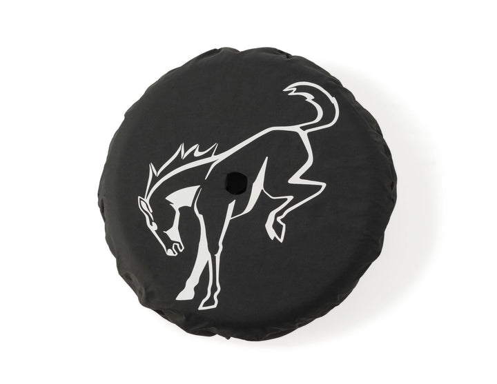 Protection de roue de secours noir avec logo poney Bronco blanc pour Ford Bronco