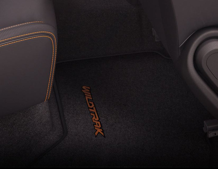 Tapis de sol en velours arrière noir pour Ford Ranger 01/2012-06/2022