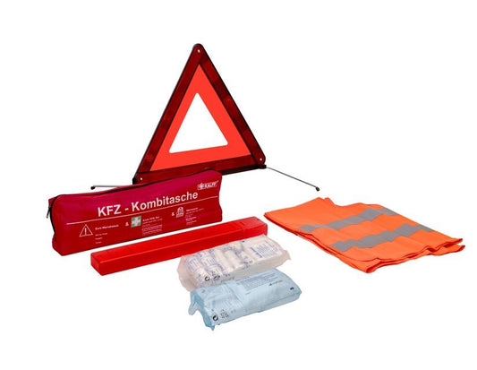 Kalff* Pack Sécurité dans un sac en nylon rouge,Standard «&nbsp;Trio&nbsp;»