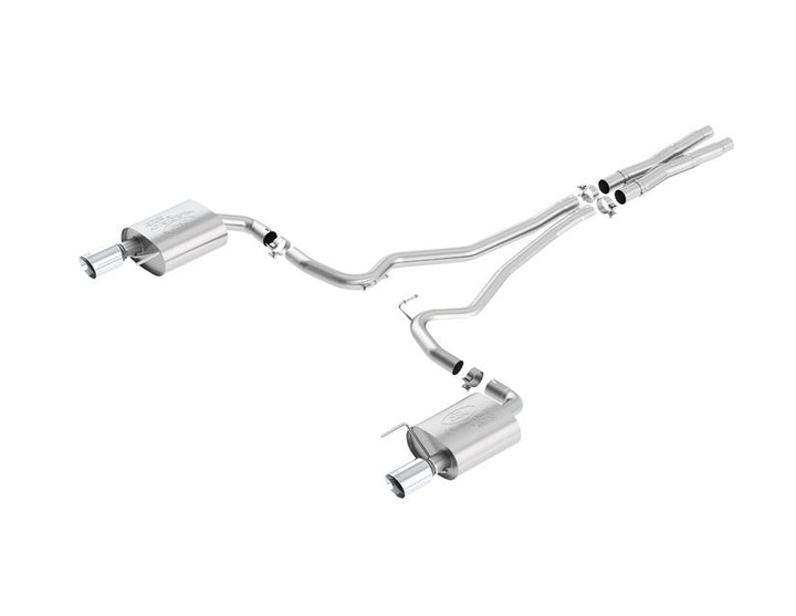 Ligne X-Pipe sport inox sorties chromées Mustang 5.0 4V DOHC 2015–2018 Ford Performance