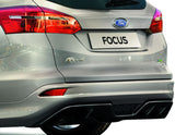 Jupe de bouclier arrière avec diffuseur noir brillant pour Ford Focus