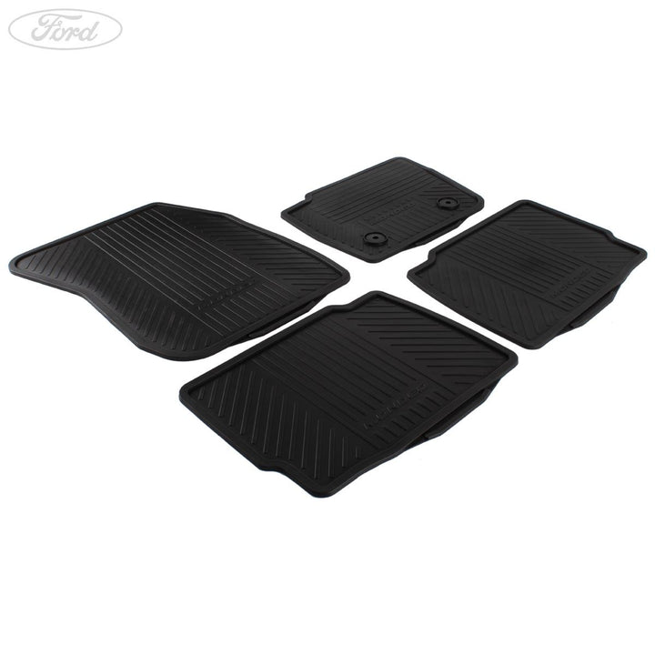 Tapis de sol en caoutchouc avant et arrière noir pour Ford Mondeo