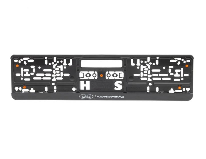Jeu de 2 supports plaque immatriculation noirs avec logo blanc Ford Performance