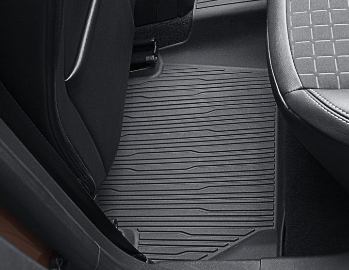 Ford Tapis de sol en Caoutchouc antidérapant arrière noir Jeu de 2 avec rebords