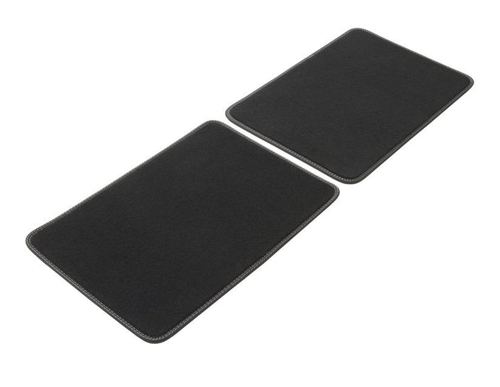 Tapis de sol velours Premium arrière, noirs avec surpiqûres grises