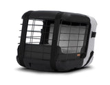 4pets® Caisse de transport Caree pour chiens et chats « Cool Grey » jusqu’à 8 kg