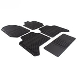 Tapis de sol en caoutchouc avant et arrière noir pour Ford Ranger