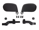 Repose-tête cuir ACV PVC noir avec passepoil argent