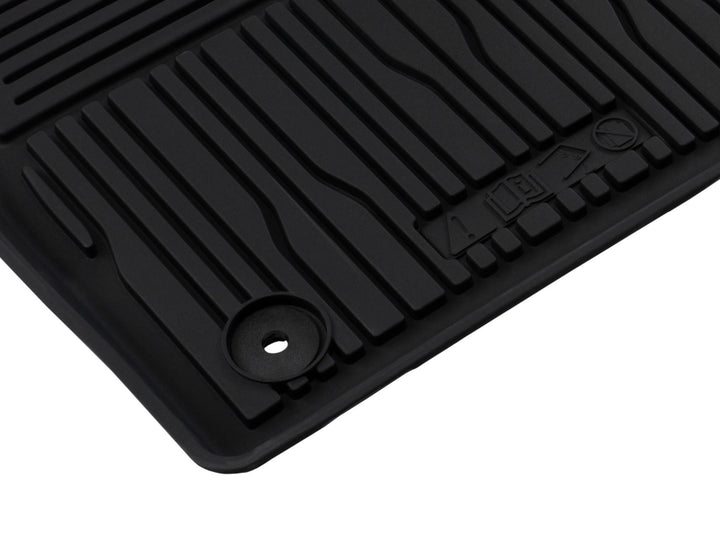 Tapis de sol en caoutchouc avant noirs pour Ford Transit Courier