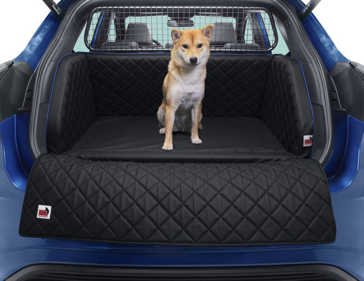 Puma padsforall®* Tapis de voyage pour animaux en cuir PU noir avec passepoil bleu, taille : XS 2019-