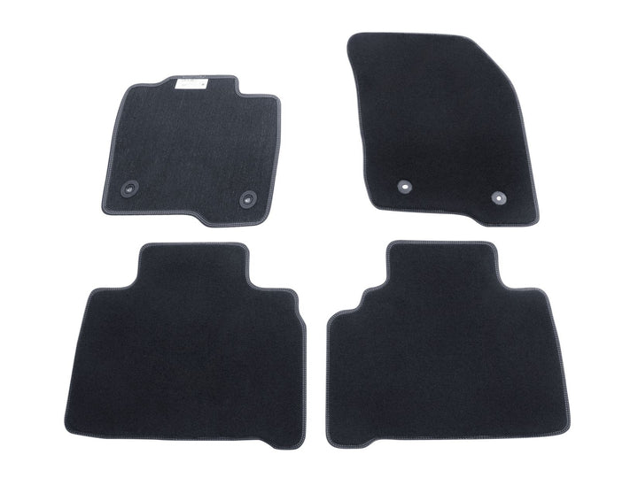 Tapis de sol velours Premium avant et arrière noirs pour Ford S-MAX