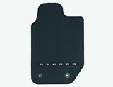 Tapis de sol en velours avant noir pour Ford Ranger 01/2012-06/2022