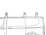 Barres de toit transversales 3 barres Q-Top (Q-Tech) Ford Tourneo/Transit Custom