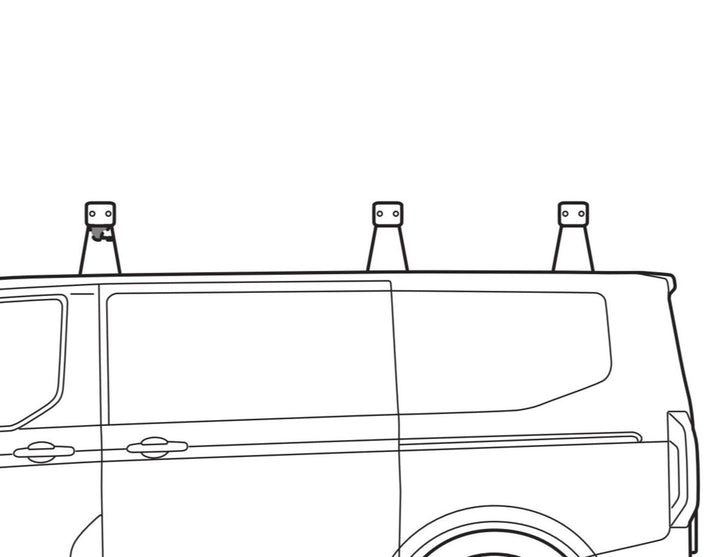 Barres de toit transversales 3 barres Q-Top (Q-Tech) Ford Tourneo/Transit Custom