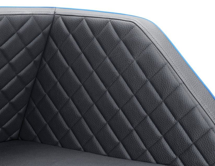 Puma padsforall®* Tapis de voyage pour animaux en cuir PU noir avec passepoil bleu, taille : XS 2019-