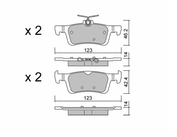 Fiesta Tarox®* Kit de plaquettes de frein arrière Ford Performance Strada 122 (voies rapides)