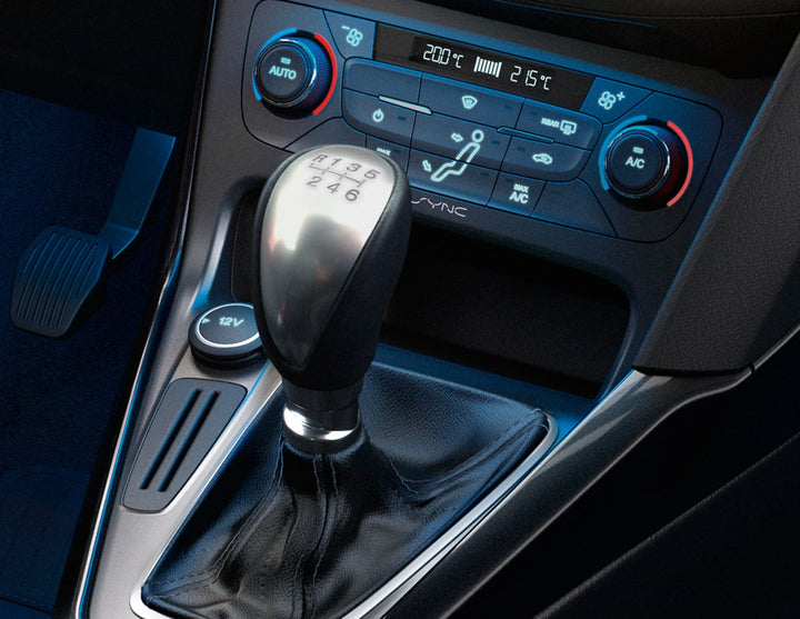 Originale Ford Focus Pommeau de levier de vitesses insert aluminium et souflet noir