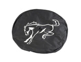 Protection de roue de secours noir avec logo poney Bronco blanc pour Ford Bronco