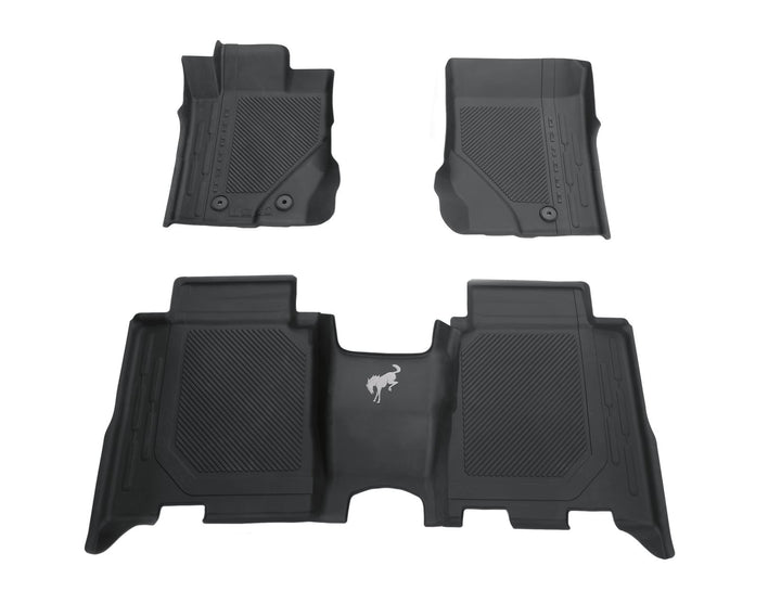 Tapis de sol en caoutchouc avant et arrière noir pour Ford Bronco