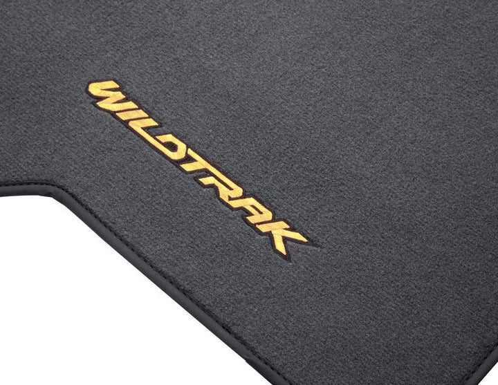 Tapis de sol en velours arrière noir pour Ford Ranger 01/2012-06/2022