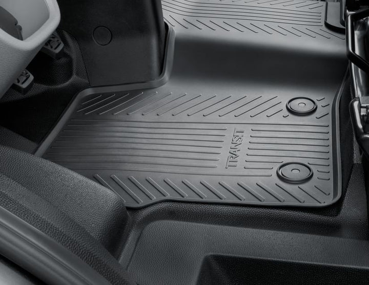 Ford Tapis de sol Caoutchouc avant noirs avec logo Transit origine constructeur