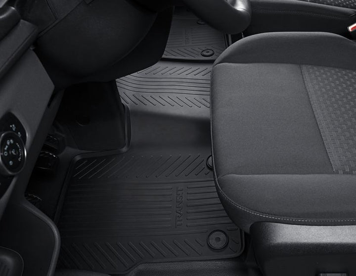 Ford Tapis de sol Caoutchouc avant noirs avec logo Transit origine constructeur