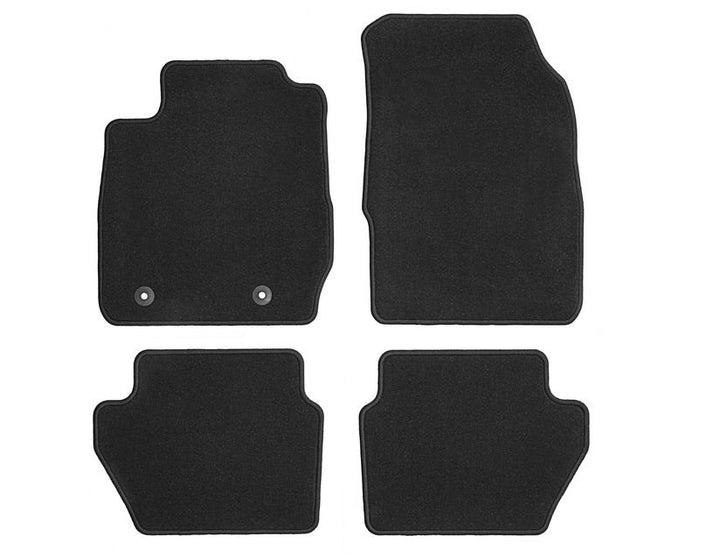 Tapis de sol en velours avant et arrière noir pour Ford EcoSport