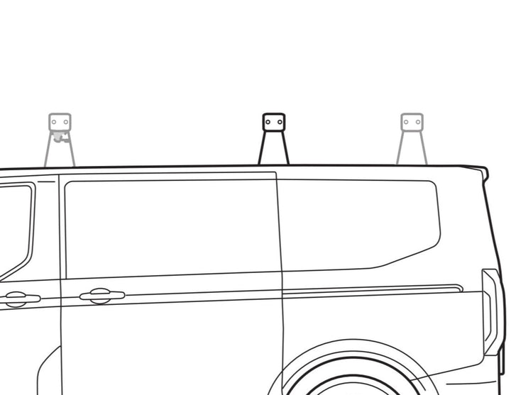 Barre de toit transversale Q-Top (Q-Tech) pour Ford Tourneo/Transit Custom