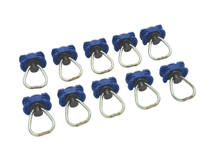 Anneaux d’arrimage du chargement bleus pour Ford Transit Custom