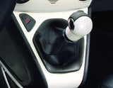 Originale Ford Ka Pommeau de levier de vitesses blanc Perle avec insert en cuir noir
