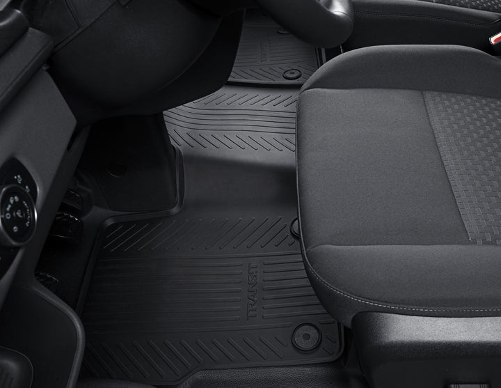 Ford Tapis de sol Caoutchouc avant noirs avec logo Transit origine constructeur