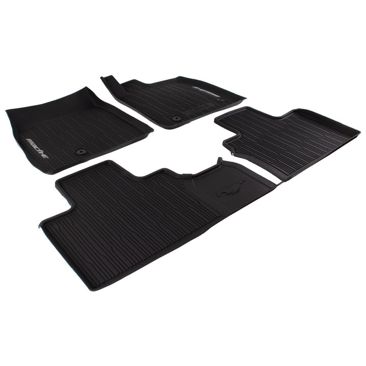 Tapis de sol en caoutchouc avant et arrière noir pour Ford Mustang Mach-E