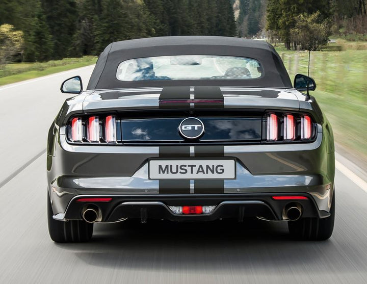 Bandes décoratives autocollantes noires Herpa print Ford Mustang 03/2018-03/2023