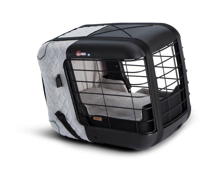 Caisse de transport 4pets Caree pour chiens et chats « Cool Grey » jusqu’à 8 kg