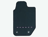 Tapis de sol en velours avant noir pour Ford Ranger 01/2012-06/2022