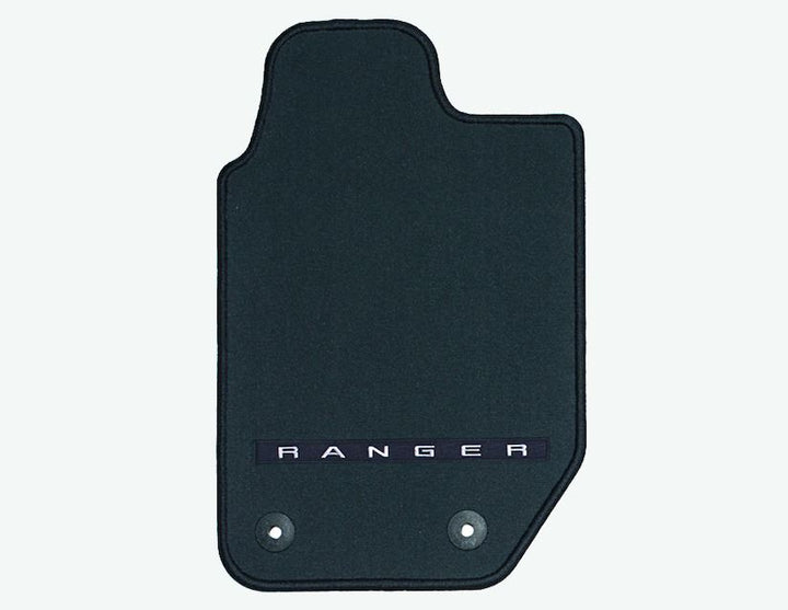 Tapis de sol en velours avant noir pour Ford Ranger 01/2012-06/2022