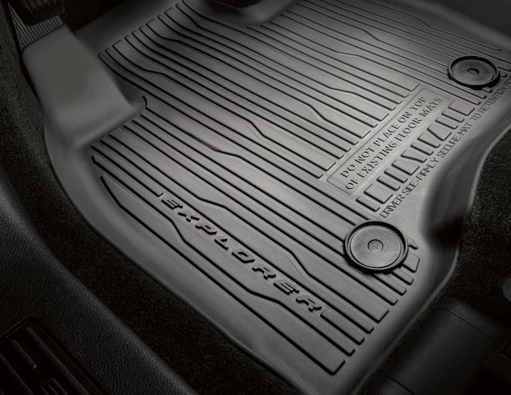 Tapis de sol en caoutchouc avec bords relevés pour Ford Explorer PHEV