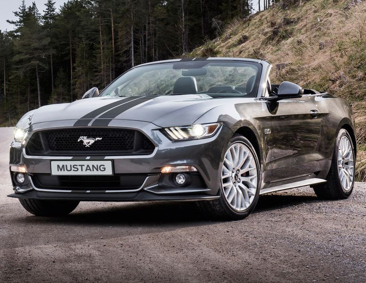 Bandes décoratives autocollantes noires Herpa print Ford Mustang 03/2018-03/2023