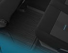 Tapis de sol en caoutchouc arrière noirs pour Ford Tourneo Connect