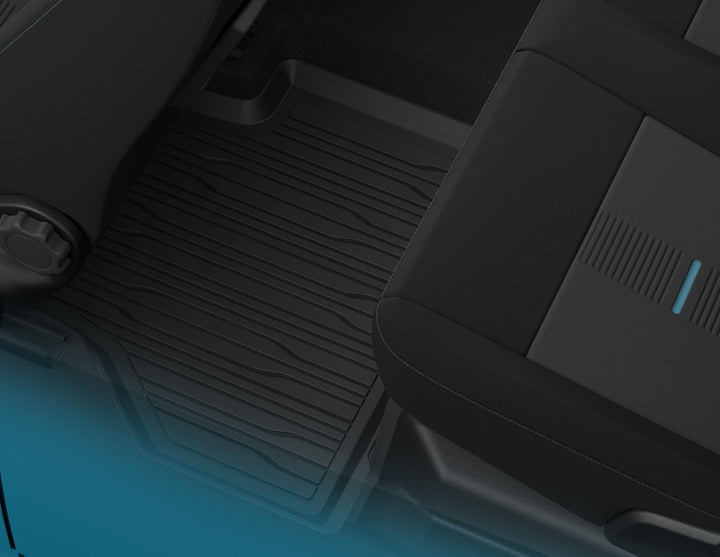 Tapis de sol en caoutchouc arrière noirs pour Ford Tourneo Connect