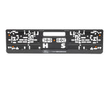 Jeu de 2 supports plaque immatriculation noirs avec logo blanc Ford Performance
